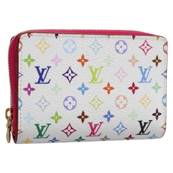 LOUIS VUITTON Monogram Multicolor Portefeuille Lou White M14093 LV Auth 111487SV - Picture 1 of 16
